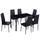 Ensemble de table à manger avec Chaises Noir