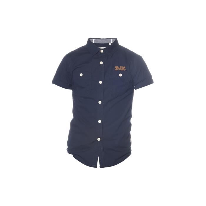 DEELUXE - CRUZ Chemise Bleu Marine Manches Courtes - Garçon