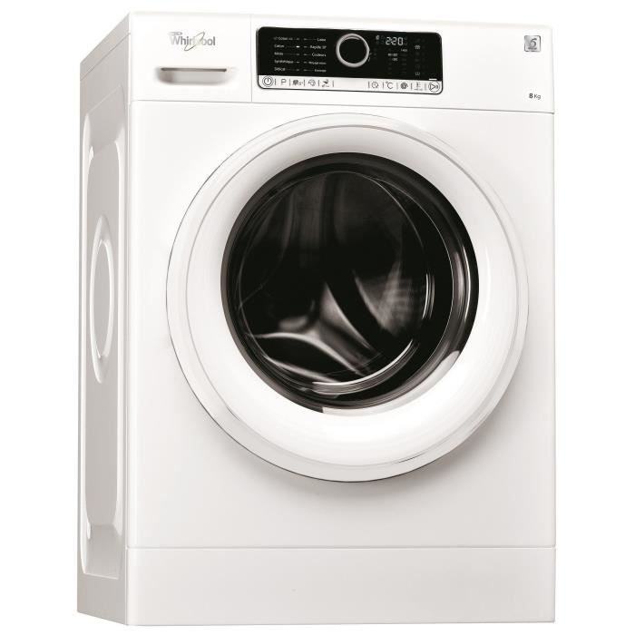 WHIRLPOOL Lave-linge - FSCR80413 - 8kg - 1400 tours/min - Blanc