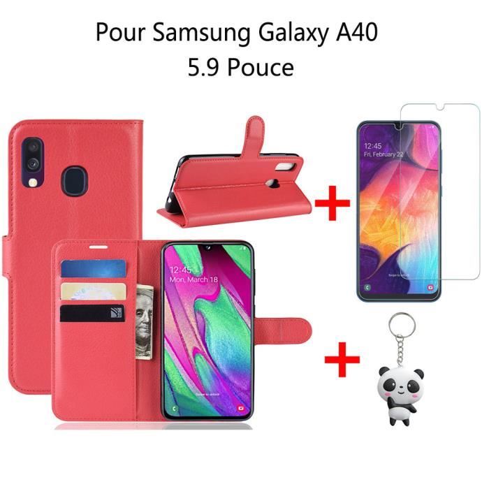 galaxy a40 coque rouge