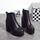 Femmes Bottes talon carré Plate-formes en cuir Cui