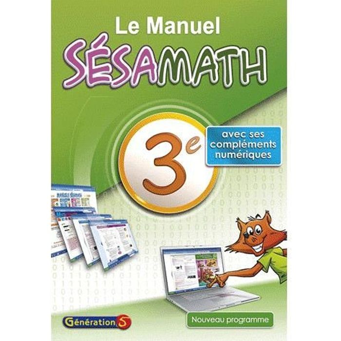 MANUEL SESAMATH 3EME (EDITION 2012)   Achat / Vente livre Generation