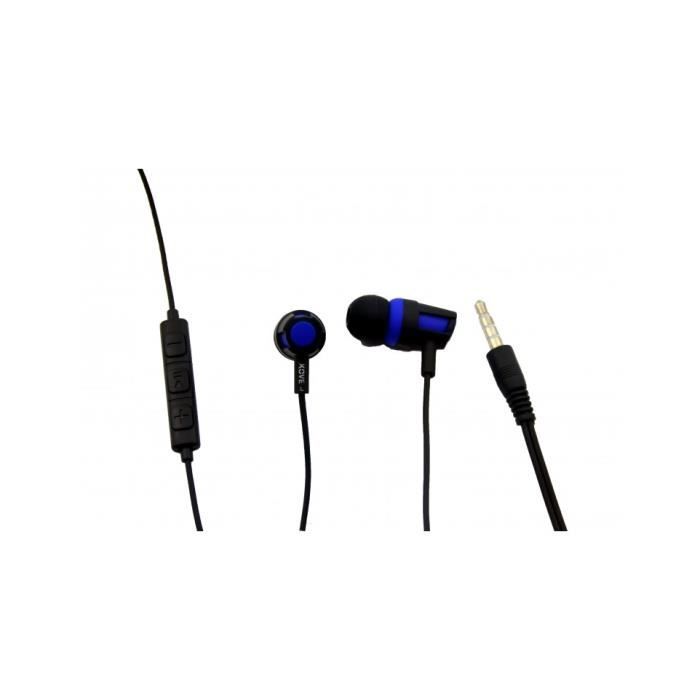 KOVE K300 Ecouteurs intra-auriculaire filaire avec micro intégré - Bleu