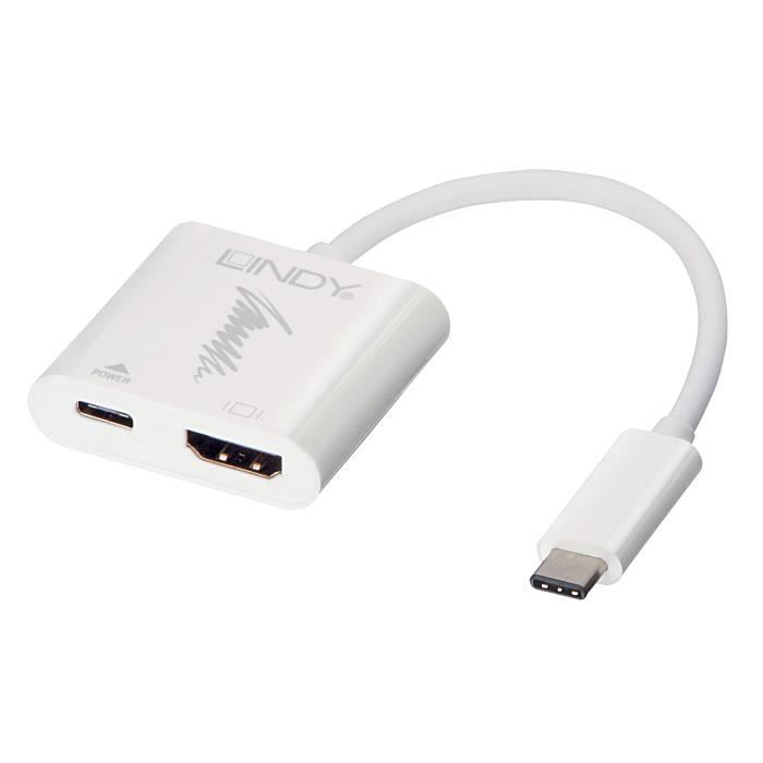 LINDY Adaptateur USB 3.1 Type C vers HDMI - avec fonction Power delivery