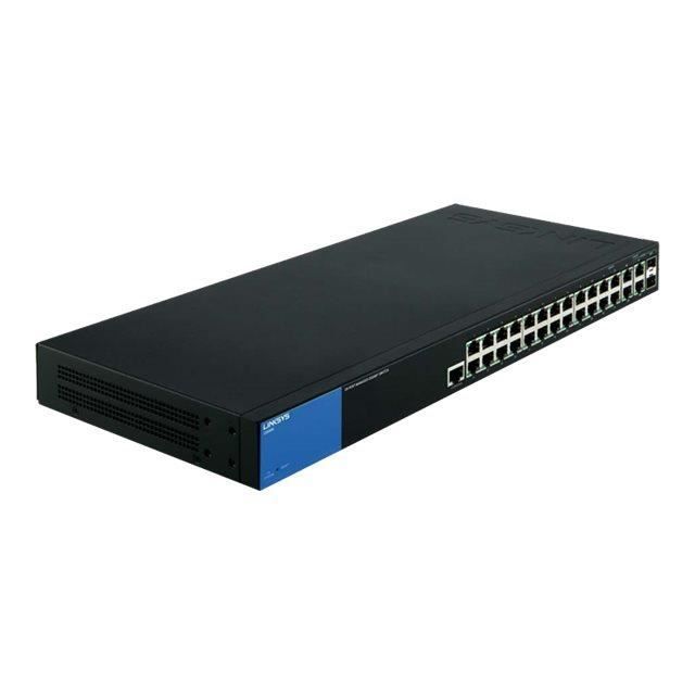 LINKSYS LGS528 Switch manageable 24 ports Gigabit + 2 ports mixtes SFP et 2 ports SFP+pour professionnels