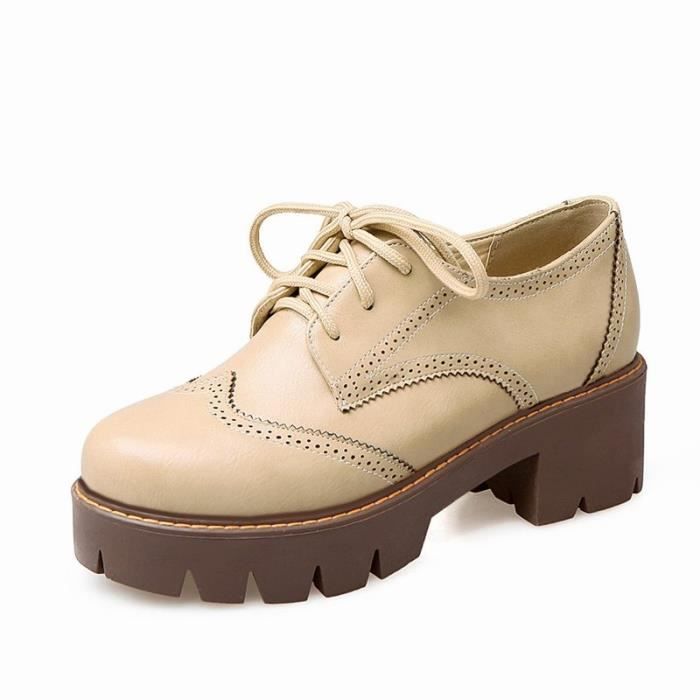 blanc La Plateforme Chaussures De Les Gris Femme Élégante Toutes 43 Pu En noir Ronde Pointures À 35 Cuir TPy1xPwEqr