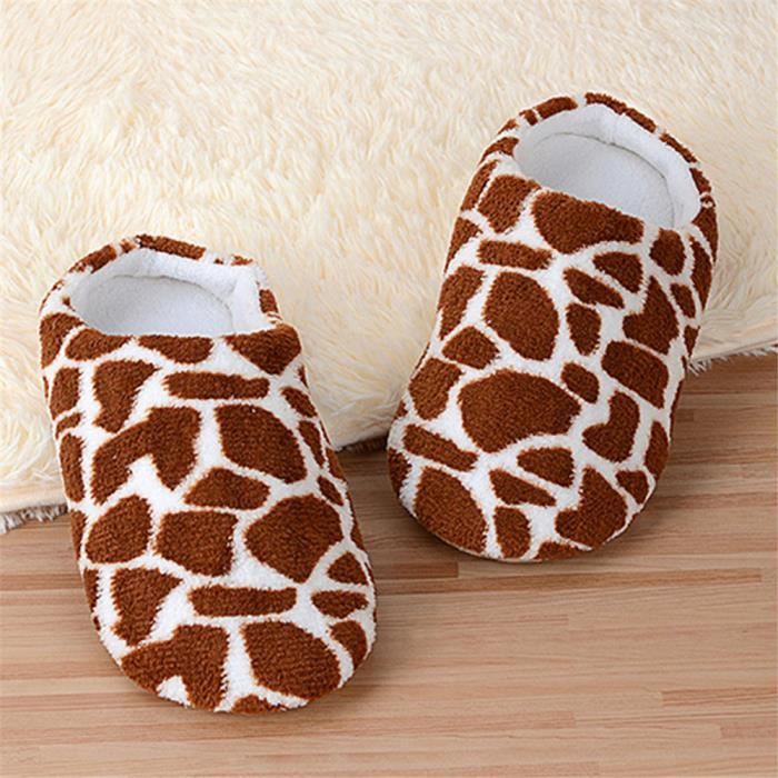 Mignon Couleur blanc Hiver Rose De Chaud Femme Qualité 36 Plus Confortable Motif Chaussure Nouvelle Haut marron Cachemire 41 Chausson Coton 5wfqH88