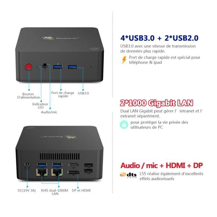 Beelink L55 Mini PC Win 10 Ordinateur de Bureau3