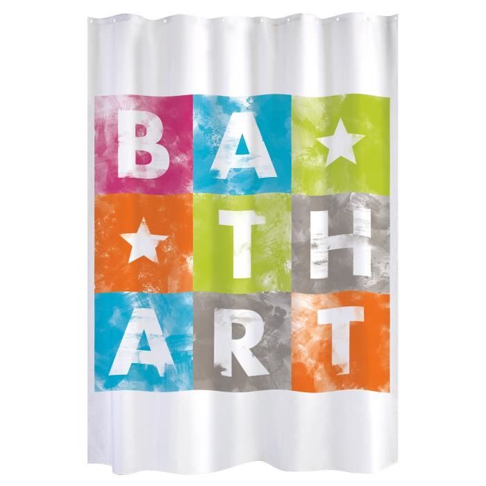 GELCO Rideau de douche Bath Art 180 x 200 cm multicolore