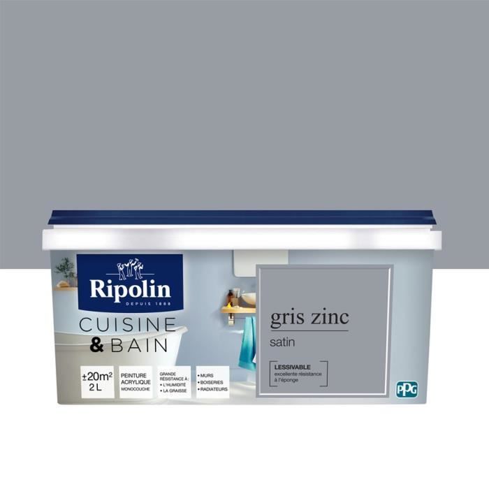 Ripolin Peinture Murale Spéciale Cuisine Et Salle De Bain Gris