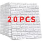 Lot de 20 Papier Peint Autocollant 3D effet Brique Pierre, - Résistant à l'eau - En PVC - 77 cm x 70 cm Revetement Mural