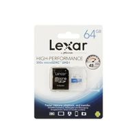 CARTE MÉMOIRE LEXAR Carte microSD - microSDHC - HighSpeed - 64GB CARTE MÉMOIRE LEXAR Carte microSD - microSDHC - HighSpeed - 64GB