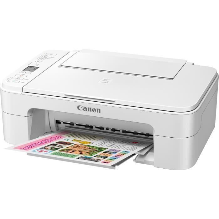 CANON Imprimante Multifonction 3 en 1 PIXMA TS3151 - Jet d'encre - WiFi - Couleur - Écran tactile - Blanc