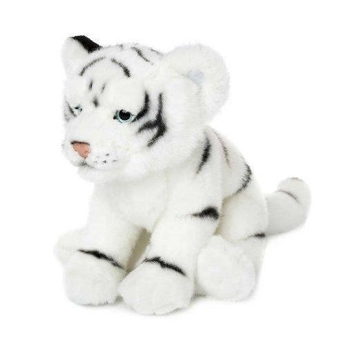 23 cm   Achat / Vente PELUCHE Tigre Couché   Blanc   23 cm