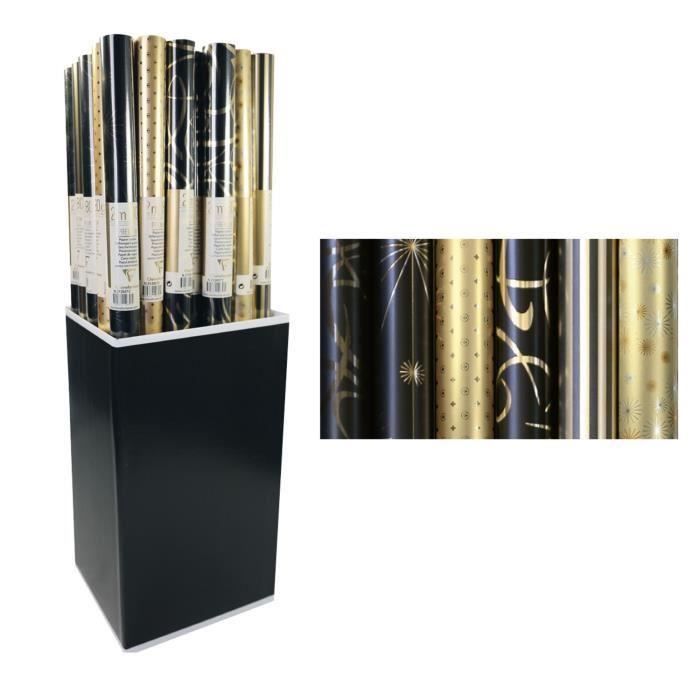 CLAIREFONTAINE Rouleau papier cadeau Premium - 2 x 0,7 m - 80 g / m² - 6 motifs assortis sous film (Lot de 3)