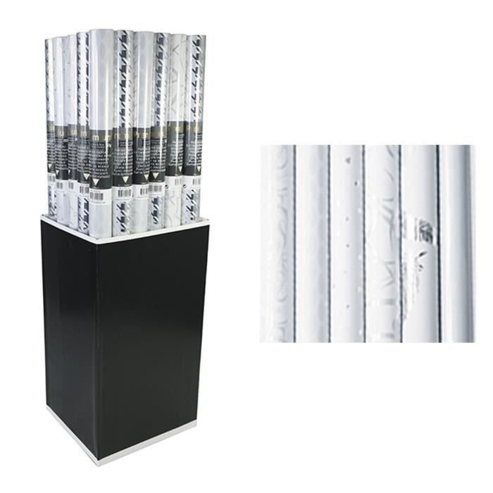 CLAIREFONTAINE Rouleau papier cadeau Premium - 2 x 0,7 m - 80 g / m² - 6 motifs assortis sous film - Blanc (Lot de 3)