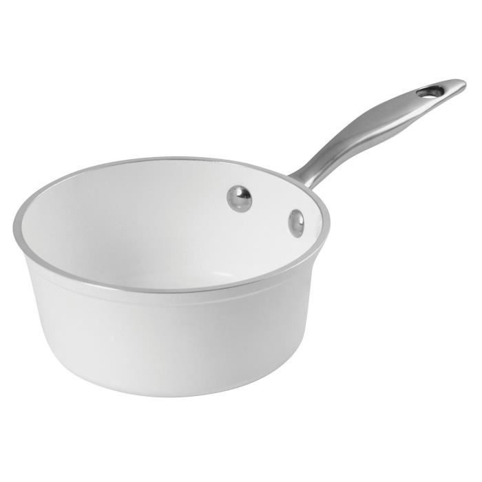 SITRAM Casserole Hegoa - Ø 18 cm - Aluminium forgé - Blanc