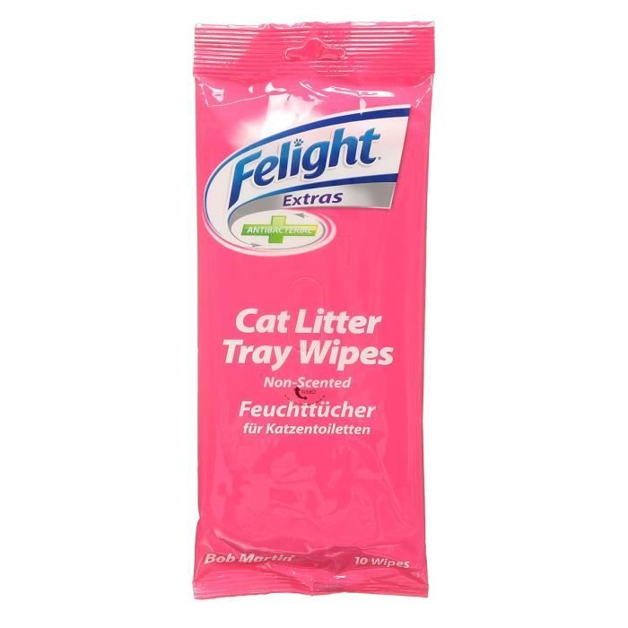 FELIGHT Lingettes nettoyante litière pour chat x 10
