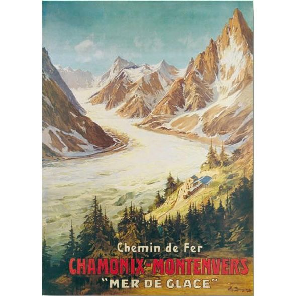 Chamonix mer de glace, BOURGEOIS, (Dimension  50 x 70cm)… Voir la