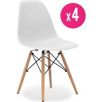 CHAISE Lot 4 Chaises DSW Blanches CHAISE Lot 4 Chaises DSW Blanches