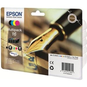 EPSON Multipack T1626 - Stylo Plume - Noir, Cyan, Magenta, Jaune EPSON Multipack T1626 - Stylo Plume - Noir, Cyan, Magenta, Jaune