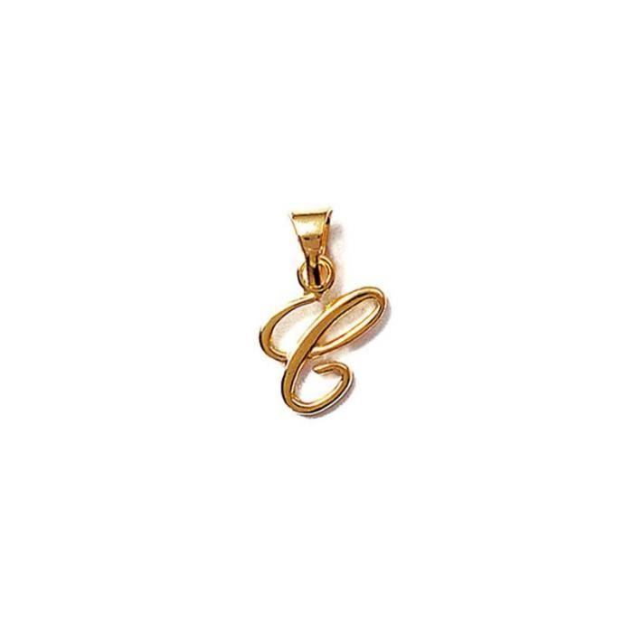Pendentif Lettre C En Plaqué Or 18 Carats - Neuf Avec étiquette