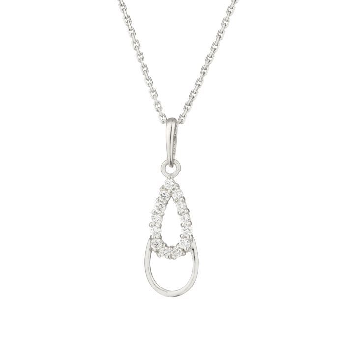 OR ECLAT Collier Or Blanc 375° Femme
