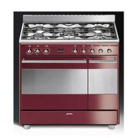 CUISINIÈRE - PIANO Cuisinière gaz SMEG SCB 92 MRW 8 CUISINIÈRE - PIANO Cuisinière gaz SMEG SCB 92 MRW 8