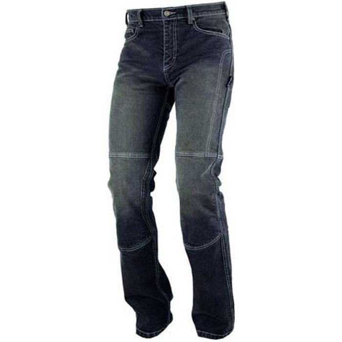 Jeans 100/% Coton Moto Pantalon CE Protections Renforts Aramid Homme bleu 36