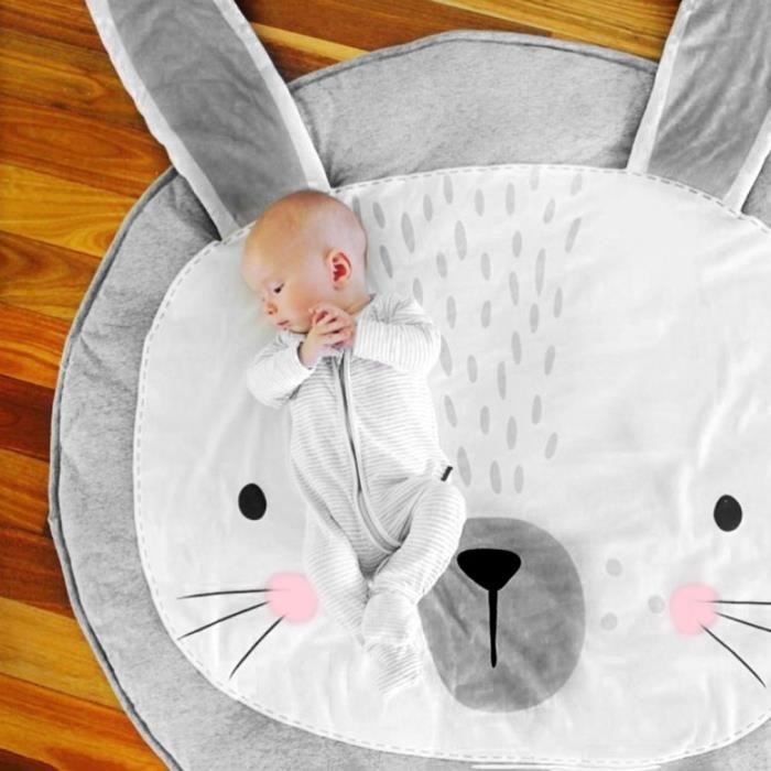 Tapis De Jeu Pour Enfant Carpetia – Rose Gris Crème – 100% Merilon Frisée (neuf)