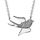COLLIER FEMME OISEAU ARGENT & PIERRES - NEUF