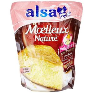 alsa preparation a cuire gateau moelleux nature 500 g - lot de 2