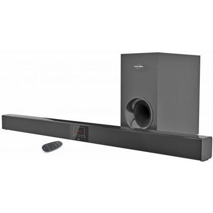 INOVALLEY BS2.1 Barre de son 80 W Bluetooth et caisson de basse 20 W