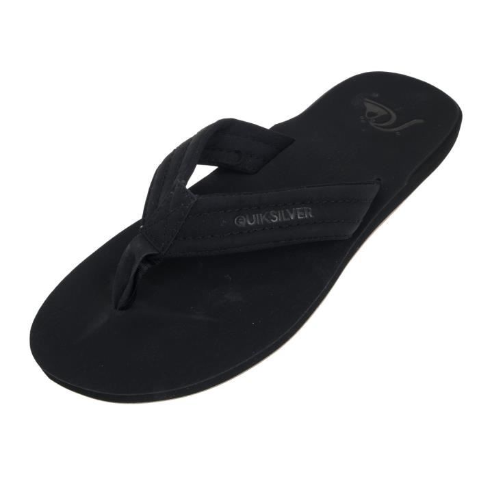 QUIKSILVER Tongs Carver Nubuck - Adulte - Noir