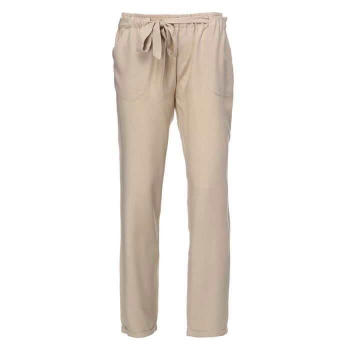 DEELUXE Pantalon fluide Elida Beige Femme