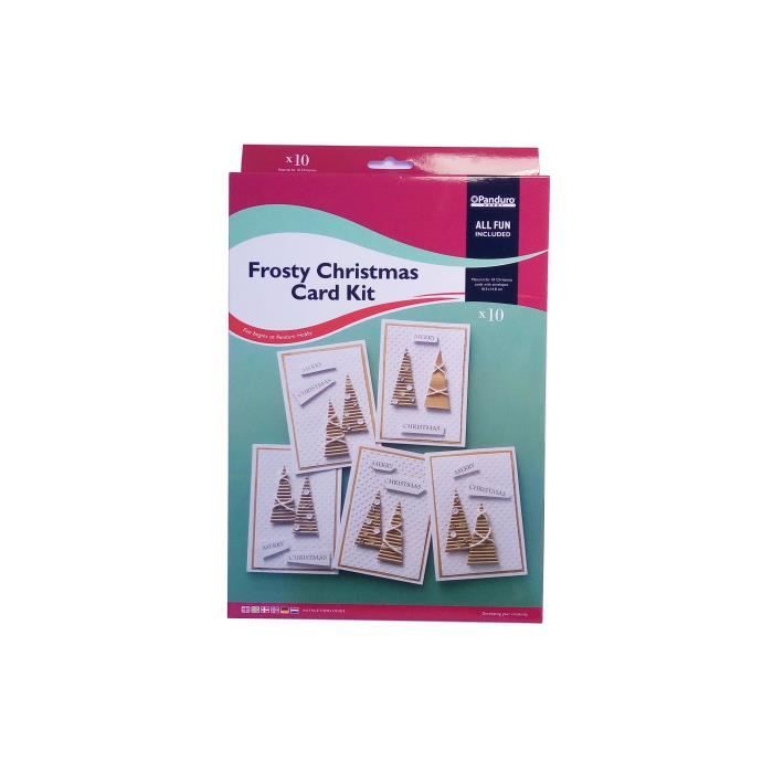 PANDURO Kit cartes de vŒux Frosty Christmas - Pour réaliser 10 cartes - 10 pc
