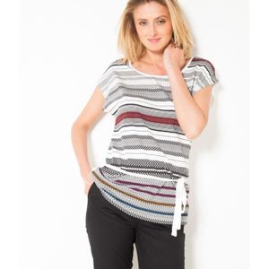 IKKS T Shirt Jaune Allover Sourire C/œur Et Cocktail Bambina