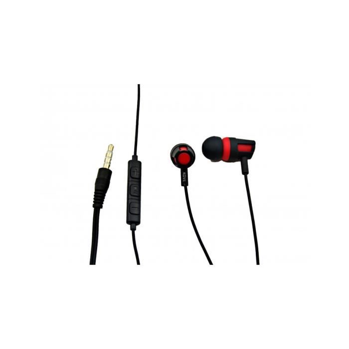 KOVE K300 Ecouteurs intra-auriculaire filaire avec micro intégré - Rouge