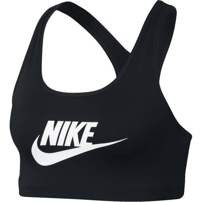 NIKE Brassière Pro Clsc Swsh Futura - Femme - Noir