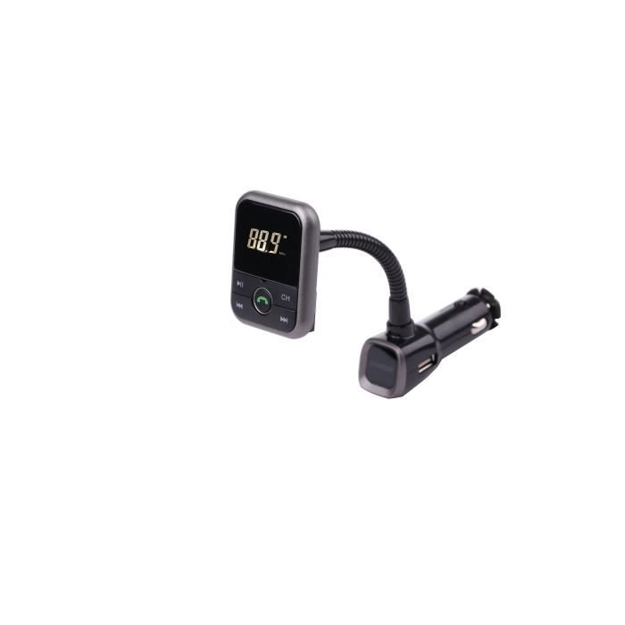 PLATYNE Kit main-libre bluetooth pour voiture - Noir