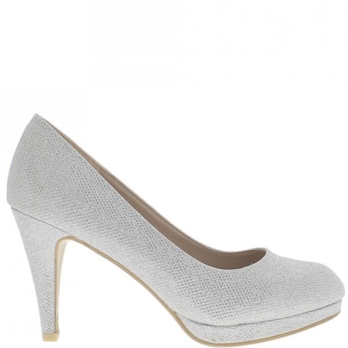 Talons Et Escarpins De Argentés Pailletés À 10cm Grande Taille b6yI7vmYgf