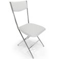 Chaise Blanc Chaises Pliantes Achat Lot De 6 Onix Vente kPXZiu