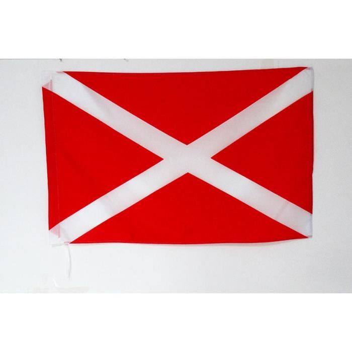Drapeau rouge avec croix de SaintAndré blanche 90x60cm de commissaire Haute qualité Achat