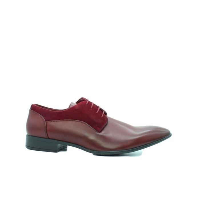 Rouge Bi Derbies Bi matière Homme Homme Derbies Derbies Rouge Bi matière FqA0vF