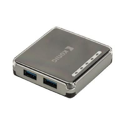 KONIG Hub USB 3.0 - 4 Ports - Noir