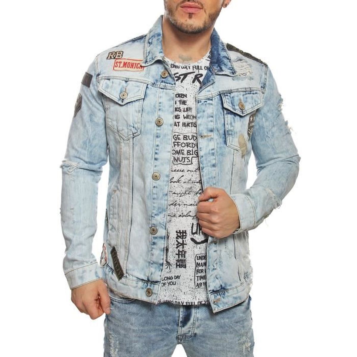 Veste Jean En Délavée Clair Bleu Redbridge zv4vqY