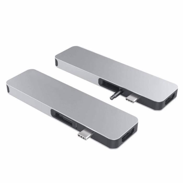 MOBILITY Lab - HyperDrive SOLO Station d'accueil Adaptateur USB-C Mini DisplayPort 4K avec fonction de charge - Gris Argent