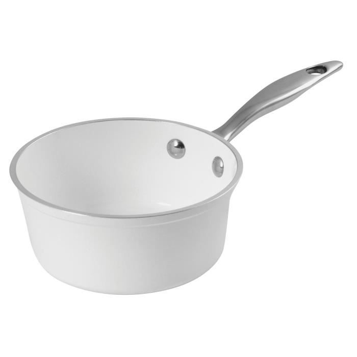 SITRAM Casserole Hegoa - Ø 20 cm - Aluminium forgé - Blanc