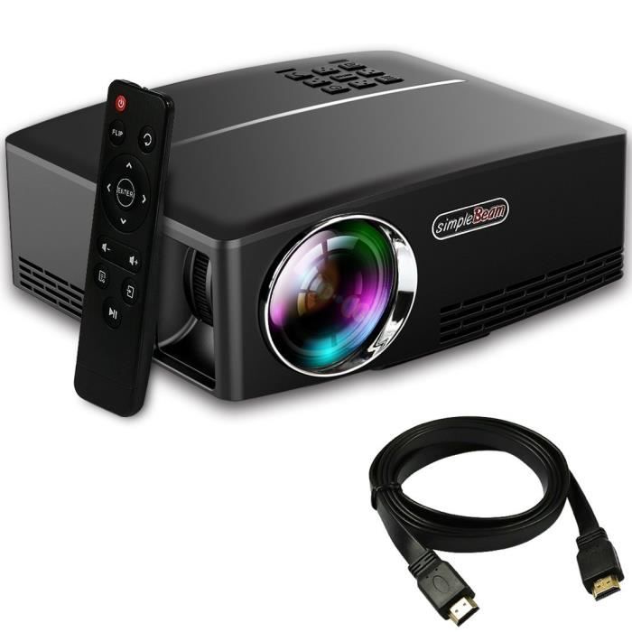 1800 lumens Vidéo Projecteur mini HD LED Support multimédia 1800 lumens Vidéo Projecteur mini HD LED Support multimédia