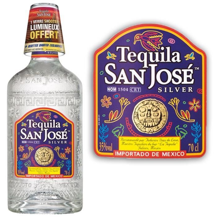 Tequila San José 35 70cl avec verre Achat / Vente assortiment alcool San José 35 70cl verre